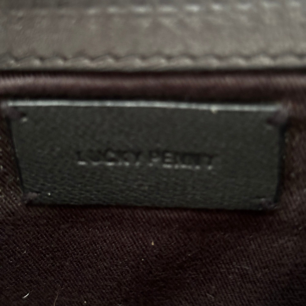 Lucky Penny Anthropologie Black Leather Trifold Wallet Checkbook Bow - Picture 6 of 7